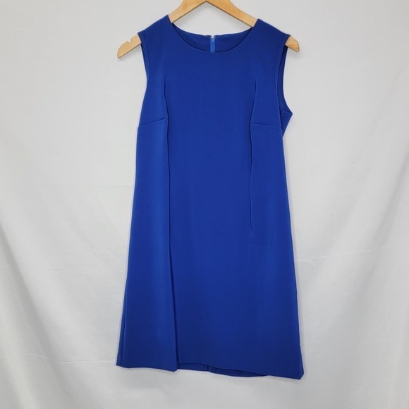 UnBranded Blue Tank Knee Length small Slit in back Dress - Picture 2 of 9